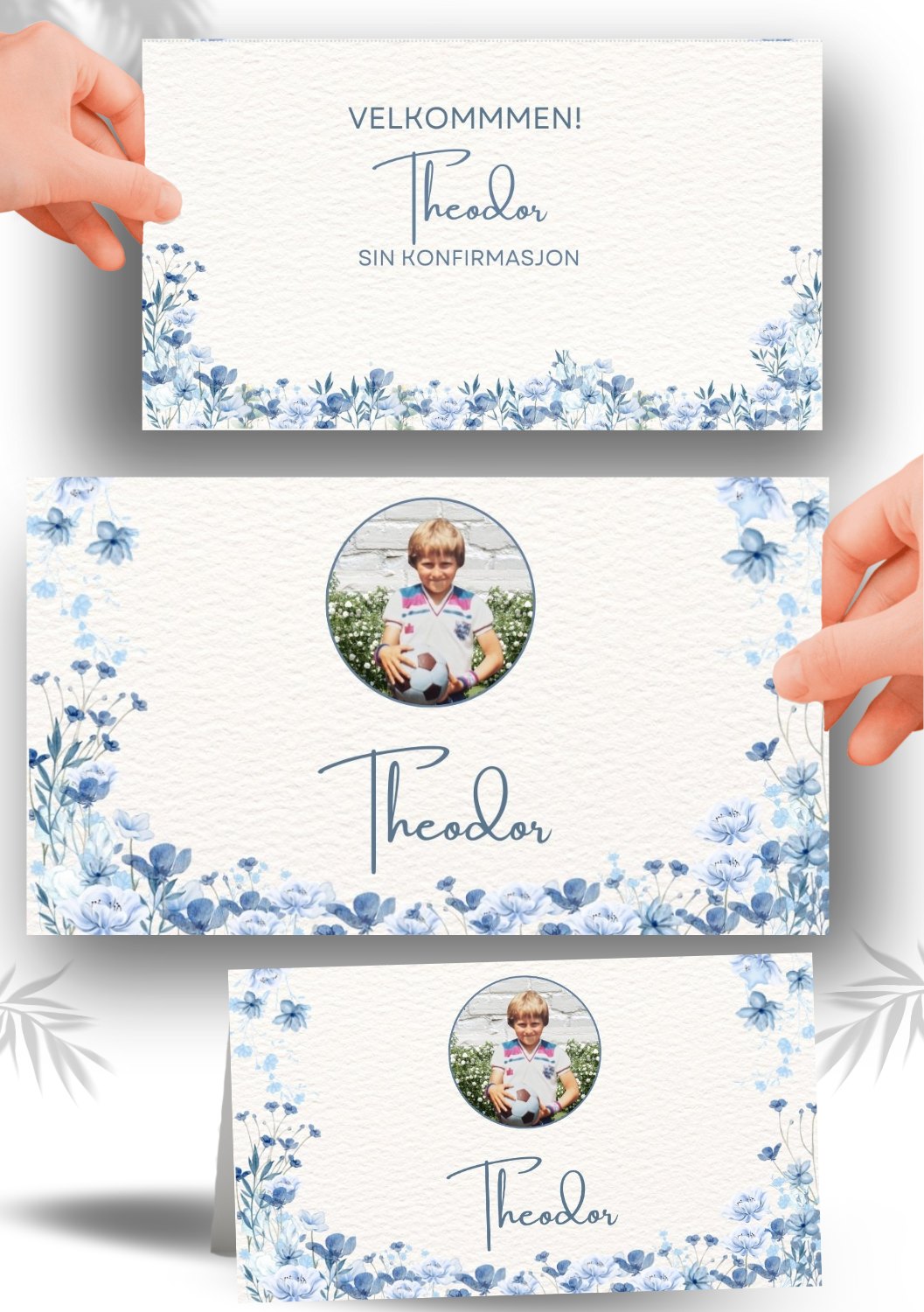 Bordkort til konfirmasjon - personlig og elegant design - KISS DEKOR