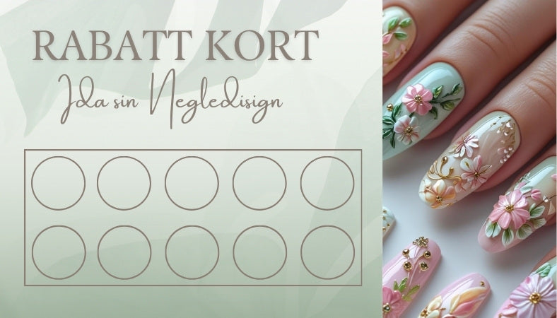 Rabattkort med personlig design fra KISS DEKOR