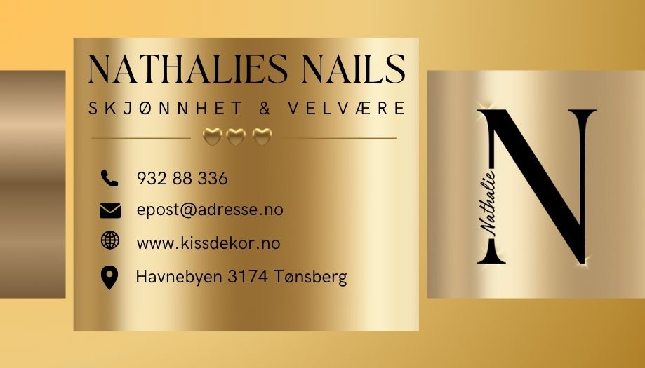 Visittkort beige gull design – elegant og luksuriøst