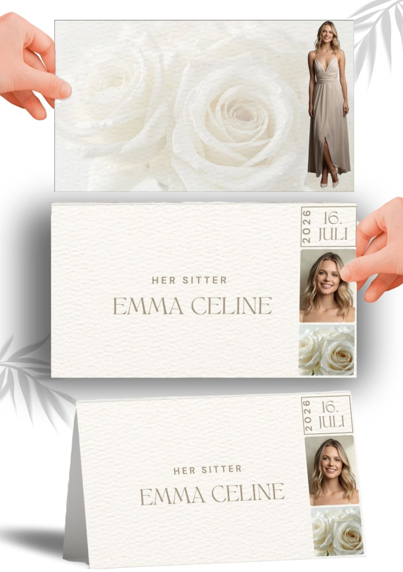 Bordkort til konfirmasjon - personlig og elegant design - KISS DEKOR