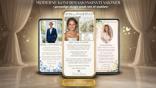 Konfirmasjonsinvitasjoner 2026 – Slik lager du den perfekte invitasjonen
