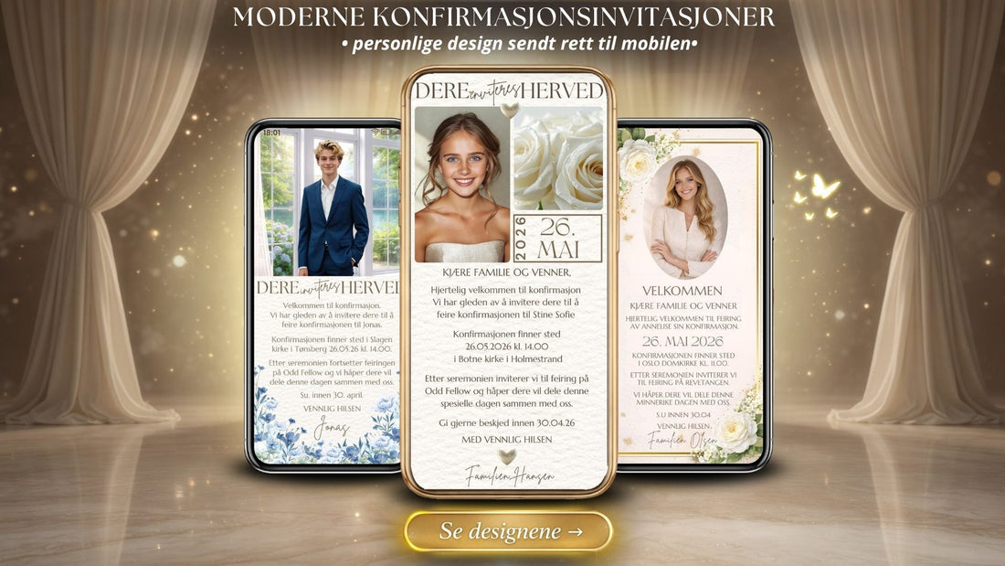 Konfirmasjonsinvitasjoner 2026 – Slik lager du den perfekte invitasjonen