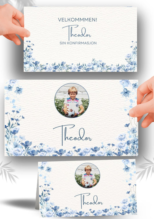 Bordkort til konfirmasjon - personlig og elegant design - KISS DEKOR