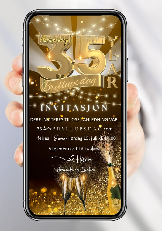 Jubileumsinvitasjon personlig design