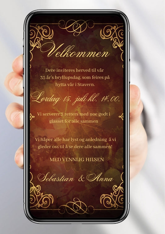 Jubileumsinvitasjon personlig design