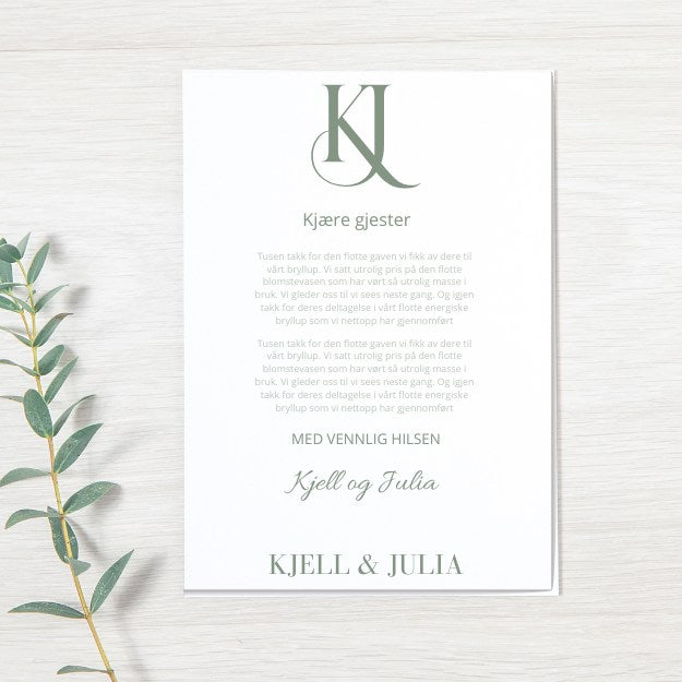 Monogram produksjon vi lager monogrammer - for din bedrift - KISS DEKOR