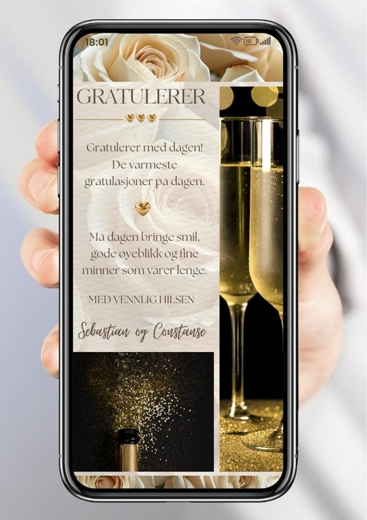 Gratulasjonskort på SMS – enkel bursdagshilsen