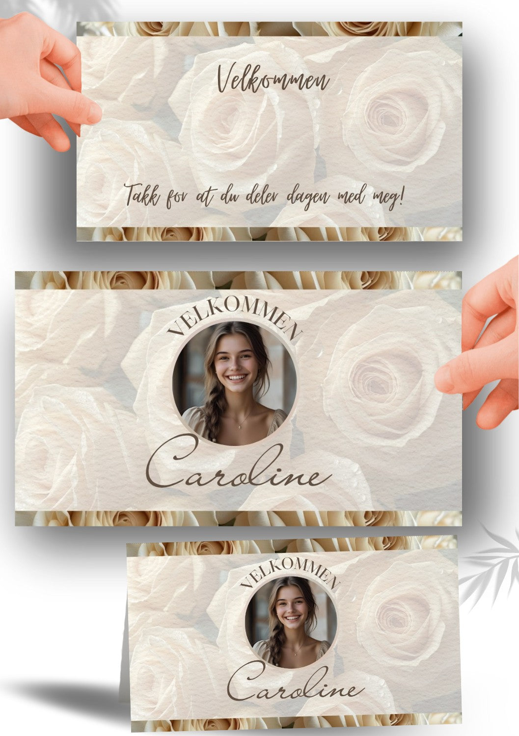 Bordkort til konfirmasjon - personlig og elegant design - KISS DEKOR