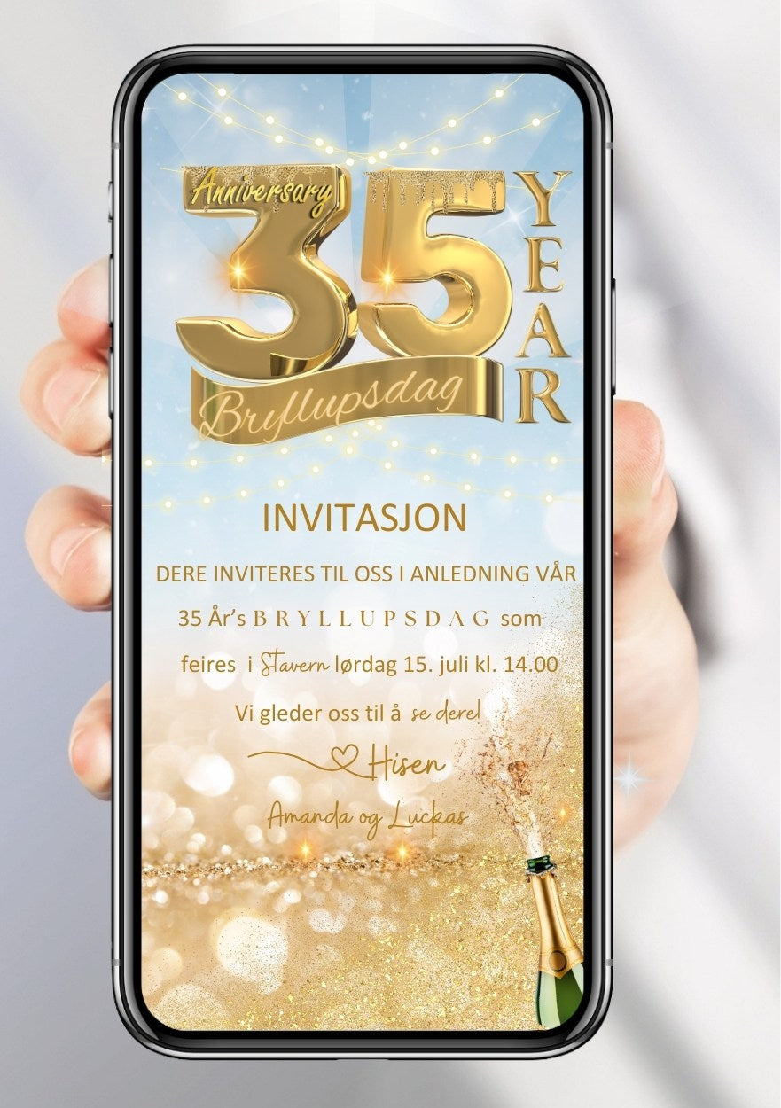 Jubileumsinvitasjon personlig design