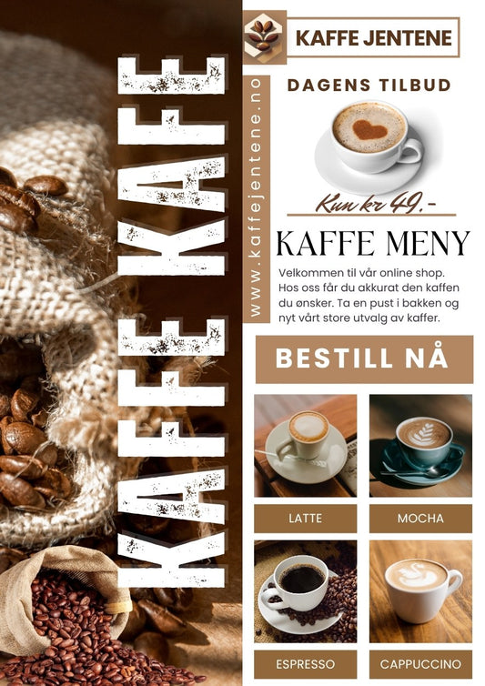 Prisliste kafébar – stilren meny for kaffebar