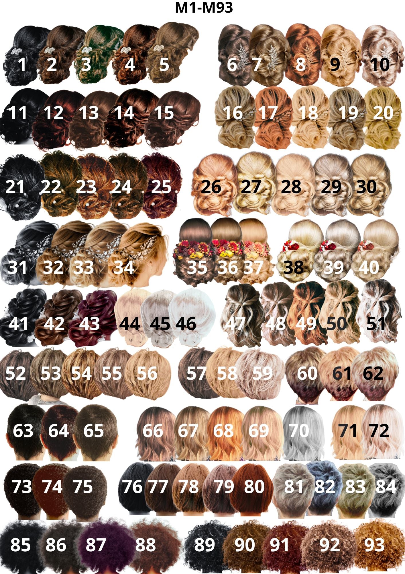 Til bruden fra forlover velg ut egen frisyre