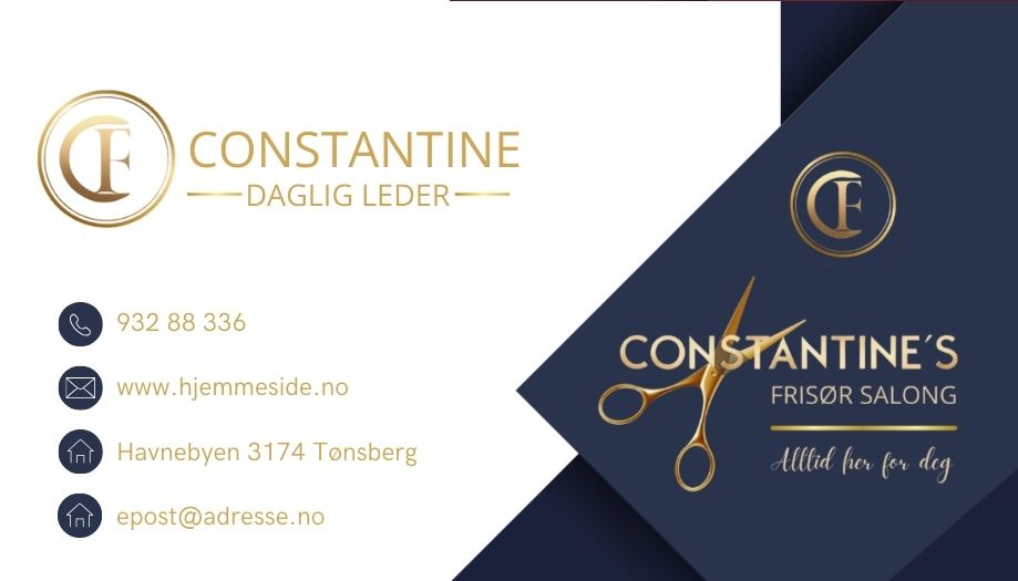 Visittkort moderne blå design – stilfullt og profesjonelt