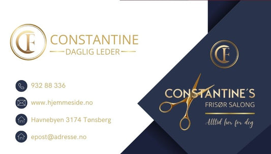 Visittkort moderne blå design – stilfullt og profesjonelt