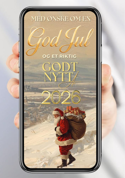 Julekort med julenisse