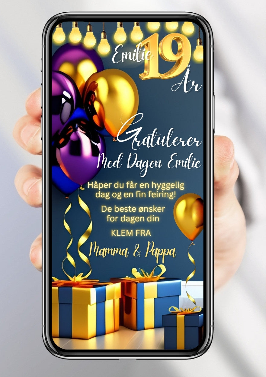 Gratulasjonskort på SMS – fargerik bursdagshilsen