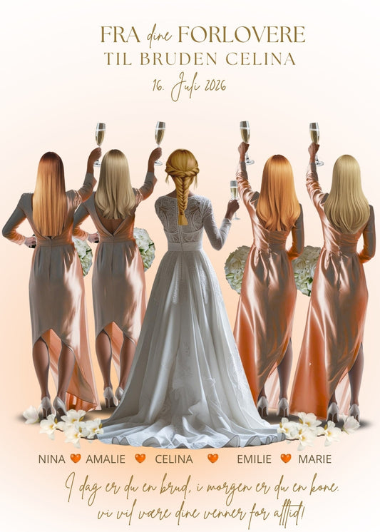 Til bruden kort elegant design