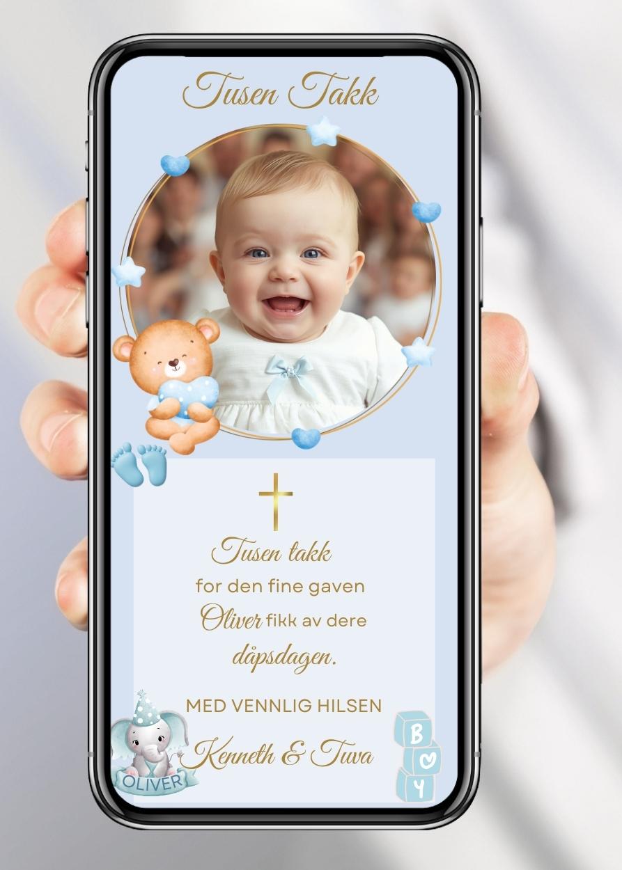 Mobil takkekort dåp