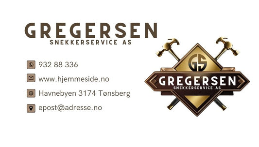 Visittkort klassisk hvit design – tidløst og profesjonelt