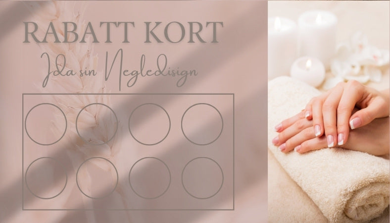 Rabattkort med personlig design fra KISS DEKOR