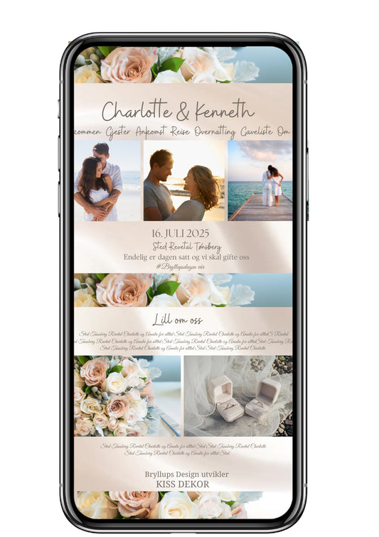 Bryllupsplanlegger klassisk design - digital PDF