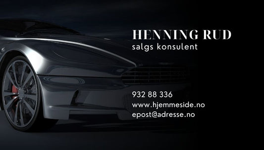 Visittkort svart profesjonell design – moderne og stilren