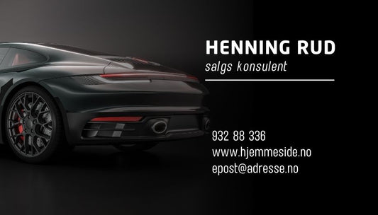 Visittkort svart elegant design – tidløst og profesjonelt