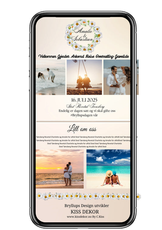 Bryllupsplanlegger moderne design - digital PDF