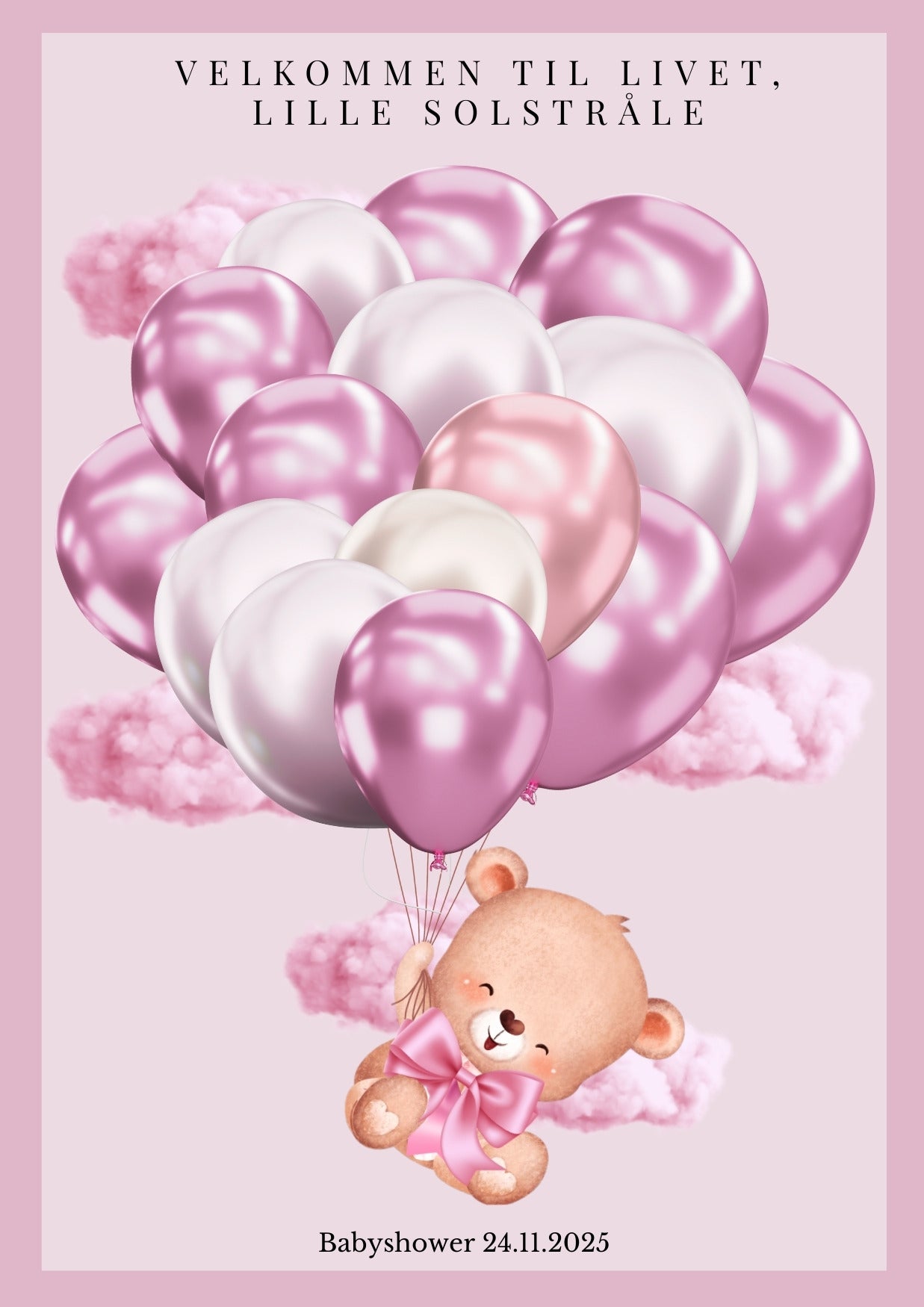 Digitale babyshower leker og dekorative minneplakater med tilpasset design