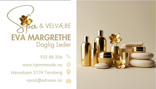 Visittkort moderne beige design – friskt og profesjonelt