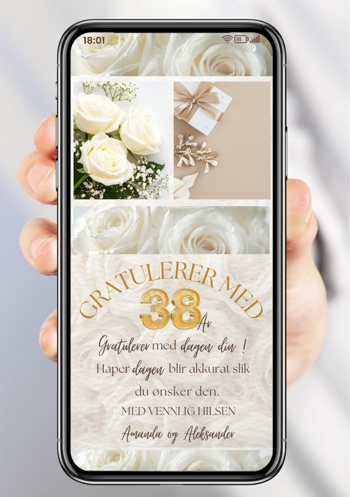 Gratulasjonskort til bursdag – personlig design