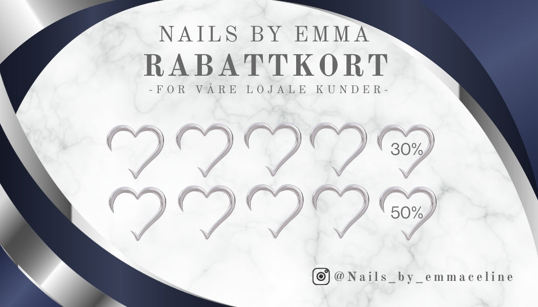 Rabattkort med personlig design fra KISS DEKOR