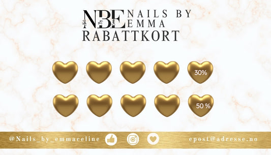 Rabattkort med personlig design fra KISS DEKOR