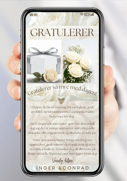 Gratulasjonskort på SMS – enkel digital hilsen