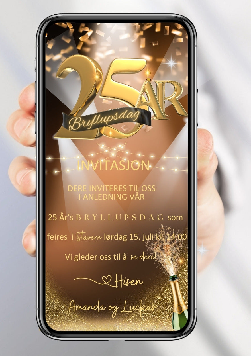 Jubileumsinvitasjon personlig design