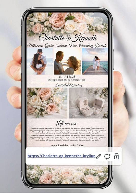 Digital bryllupsplanlegger PDF - planlegg bryllupet ditt med lenker til nettsted