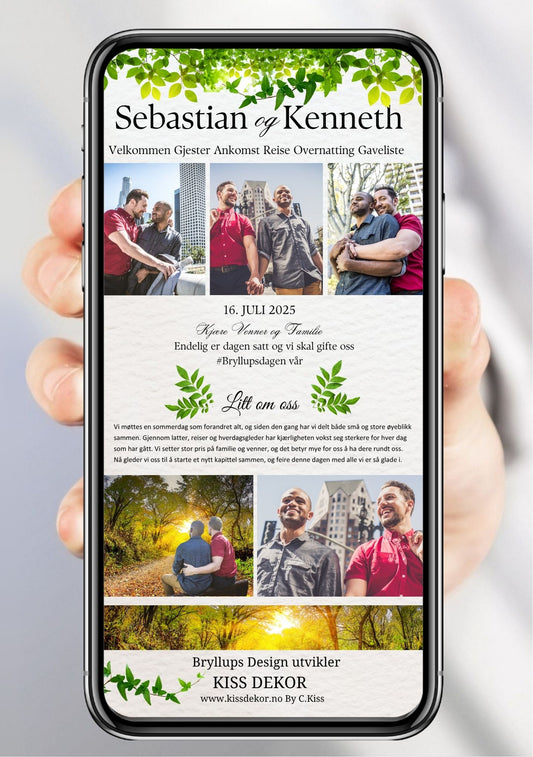 Bryllupsplanlegger elegant design - digital PDF