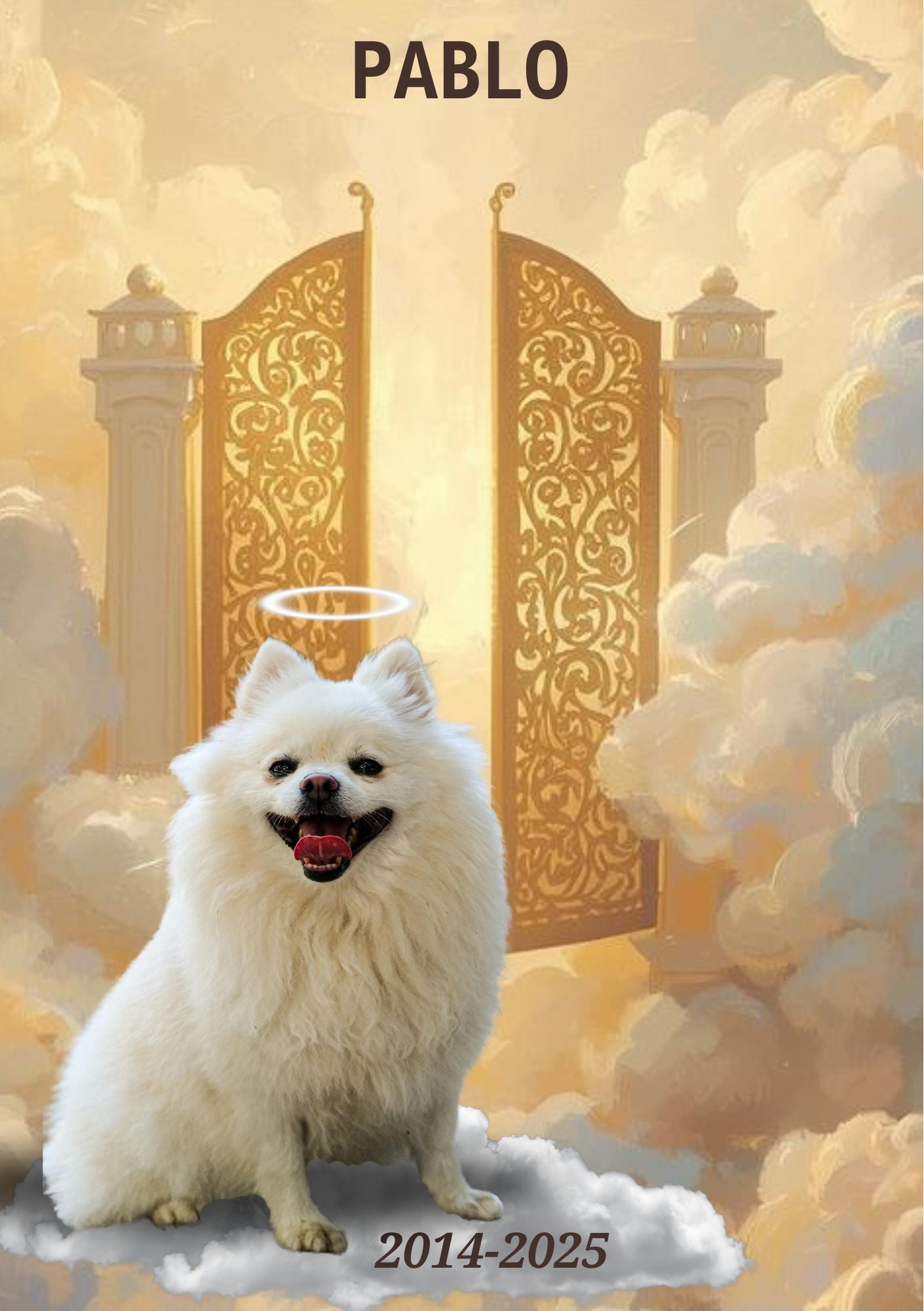 Minneportrett av kjæledyr - Til minne om Pablo fra himmelen fra KISS DEKOR