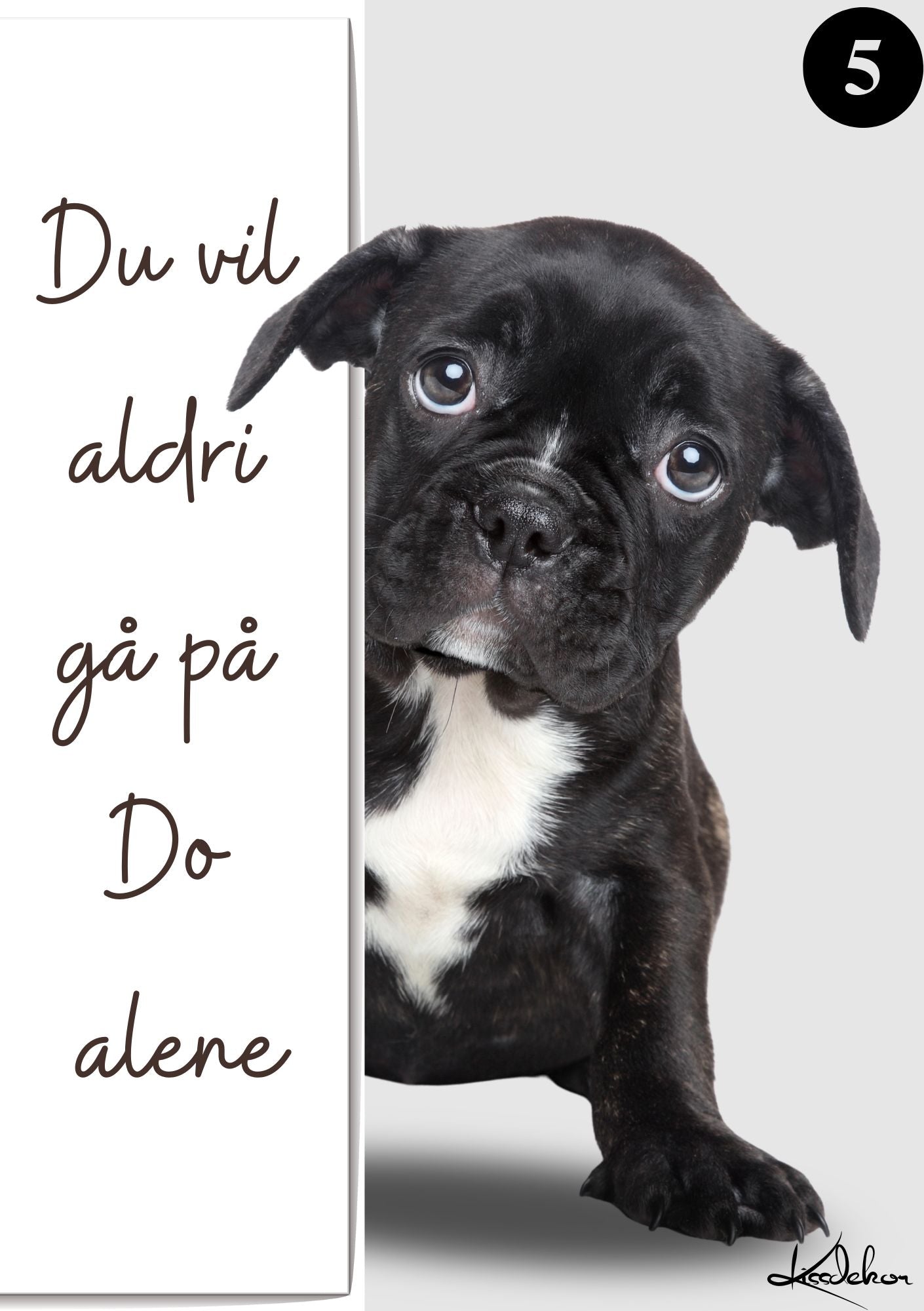 Personlig kjæledyrplakat Mops hvit - Du vil alltid gå på tur med meg fra KISS DEKOR