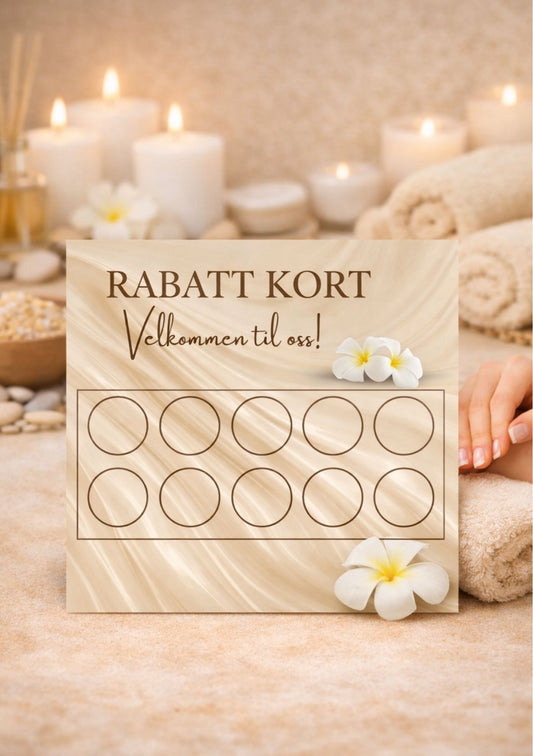 Rabattkort for neglsalong i marmordesign – design for Nails by Emma med ti sølvhjerter, teksten Rabattkort for våre lojale kunder og 30% og 50% rabatt, i marmorgrå og marineblå fargepalett med sølvdetaljer