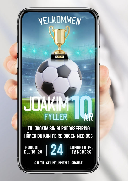 Mobil bursdagsinvitasjon – enkel og praktisk design