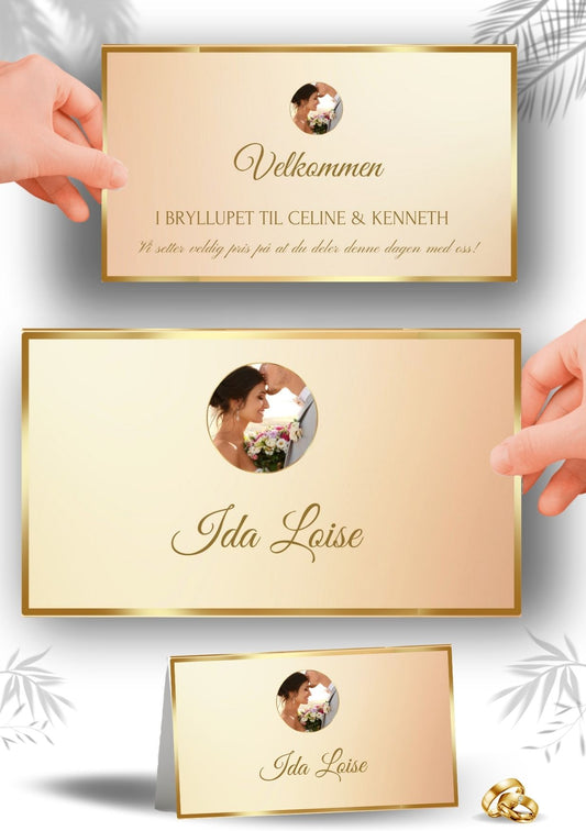 Bordkort til bryllup - personlig og elegant design - KISS DEKOR