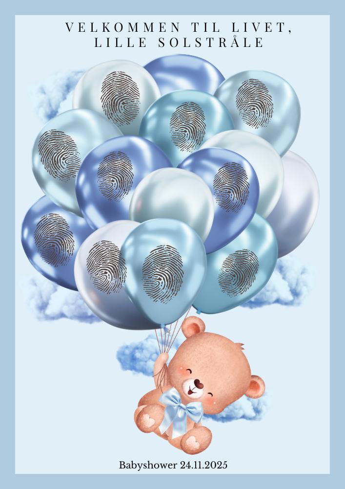 Digitale babyshower leker og dekorative minneplakater med tilpasset design
