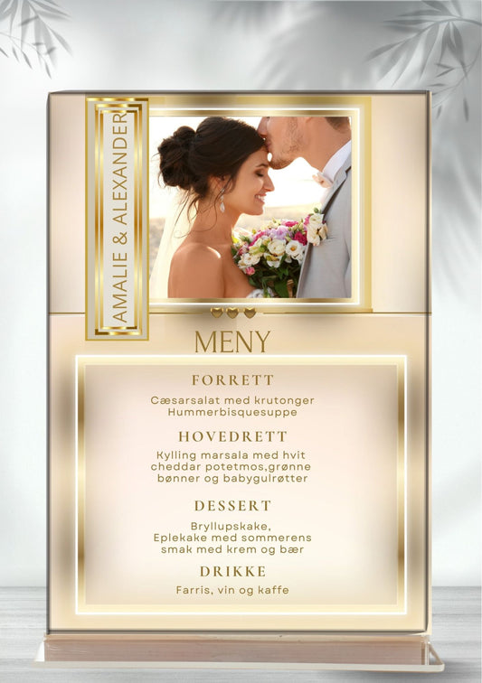 Meny gull - personlig og elegant design - KISS DEKOR