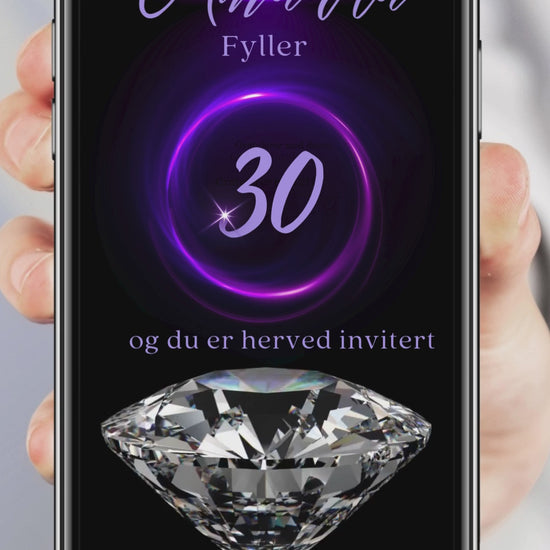 Video Jubileum Diamant Bursdag Lilla/sort (0:30)