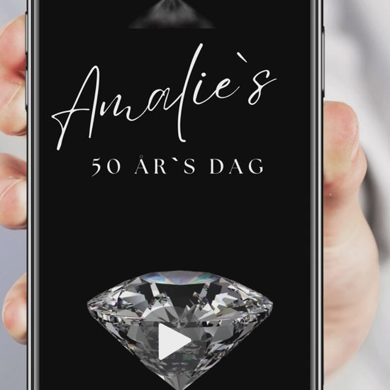 Video bursdagsinvitasjon-Sort Diamant Amalie (0:17)
