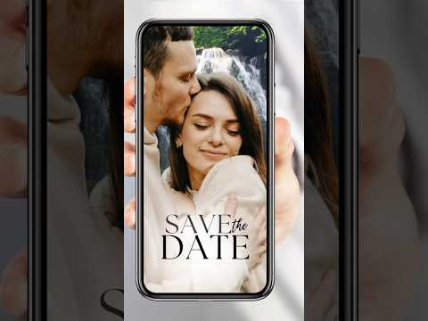 Bryllupsvideo invitasjon moderne med musikk - personlig design med ferdig tekstforslag - KISS DEKOR