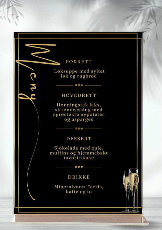 Meny - personlig og elegant design - KISS DEKOR